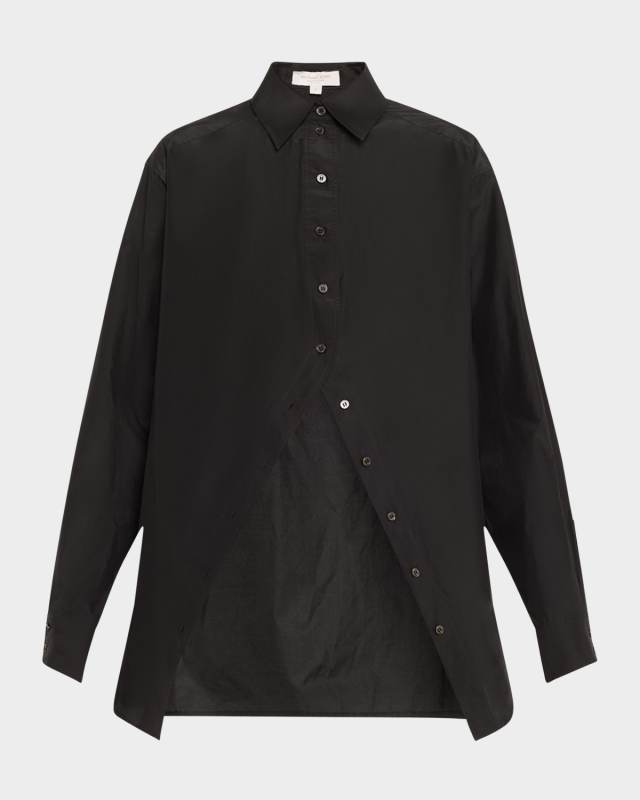 Portrait Collar Button Down Shirt